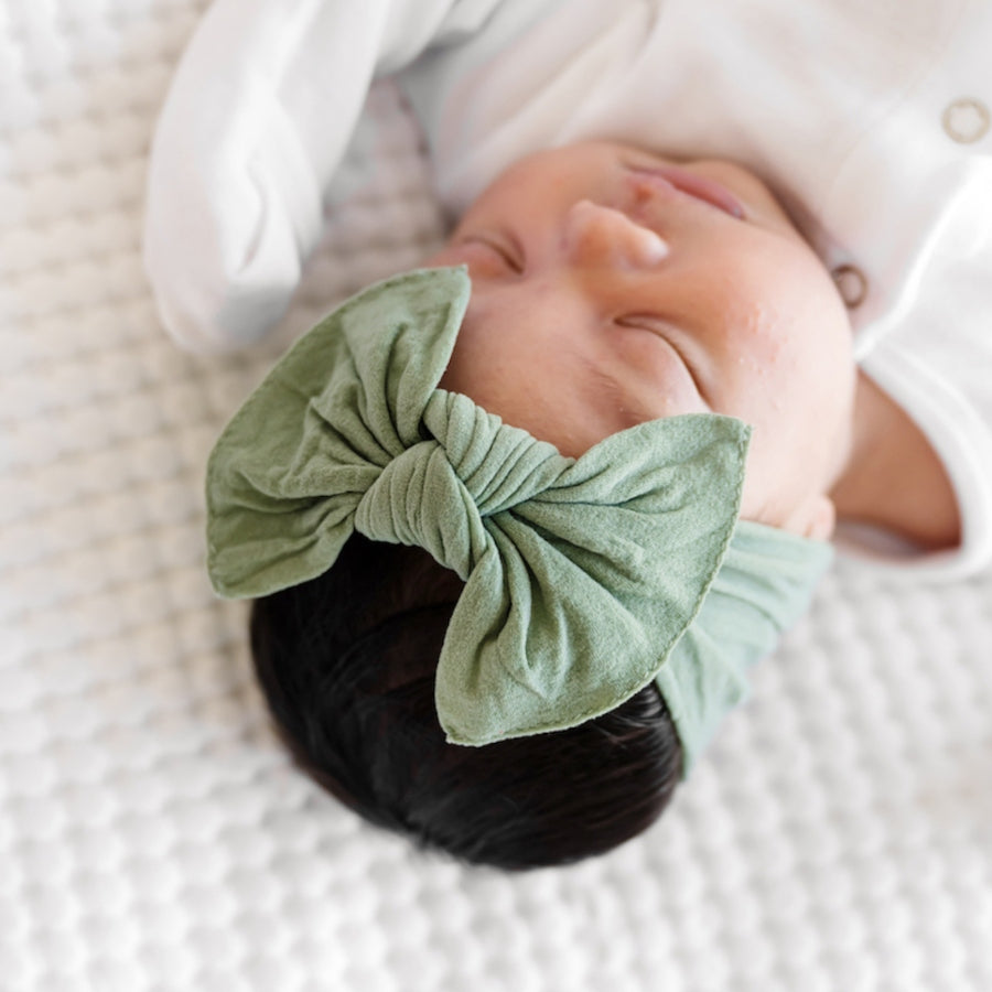 Baby Bloom Bows: Sage - HoneyBug