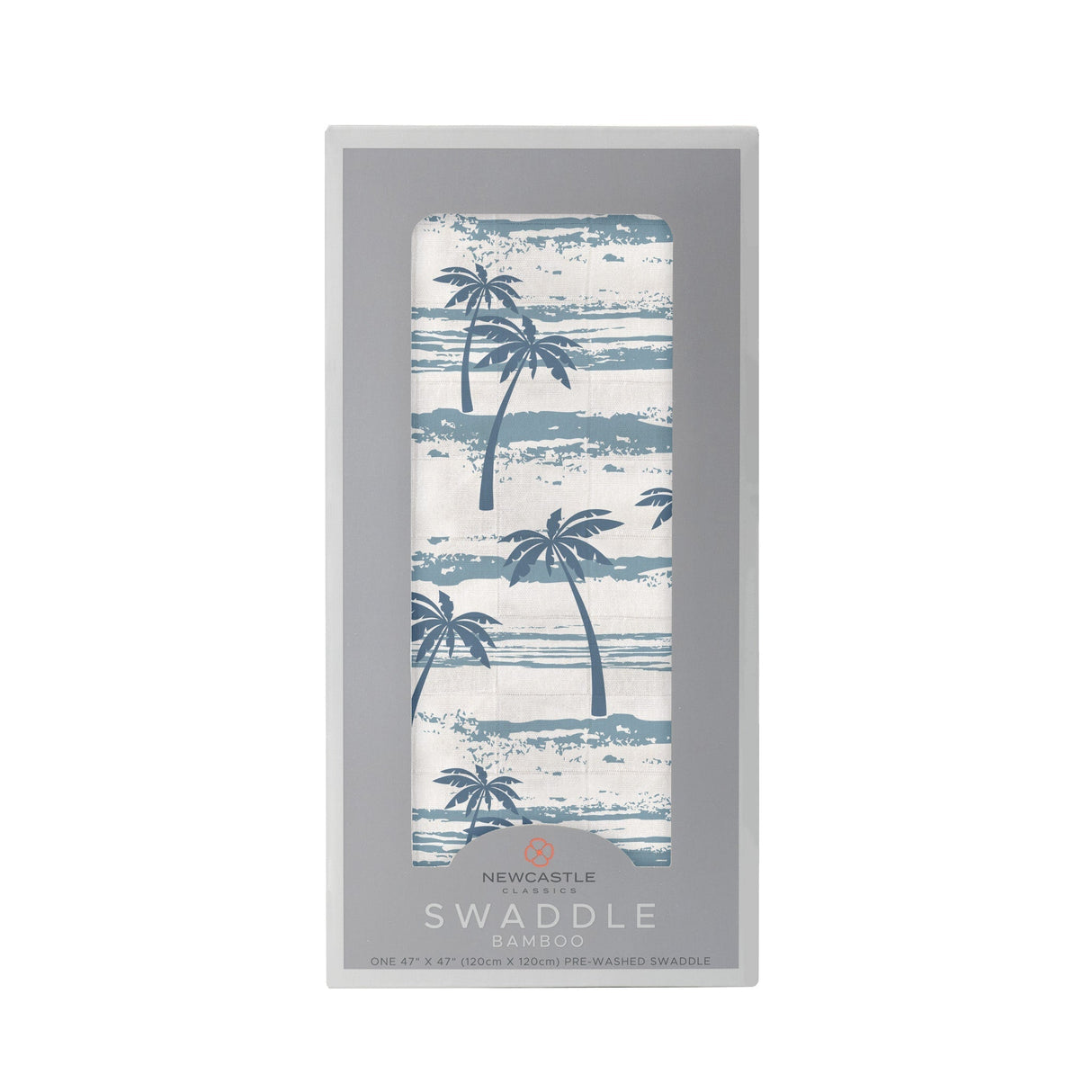 Ocean Palm Trees Bamboo Swaddle - HoneyBug