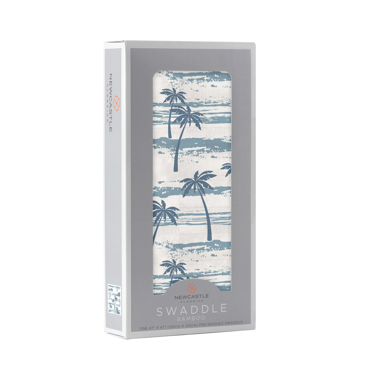 Ocean Palm Trees Bamboo Swaddle - HoneyBug