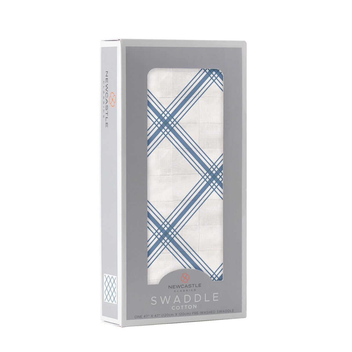 Blue Buffalo Check Plaid Swaddle - HoneyBug