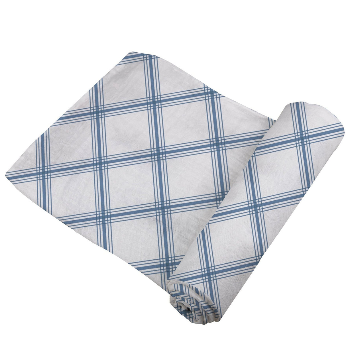 Blue Buffalo Check Plaid Swaddle - HoneyBug