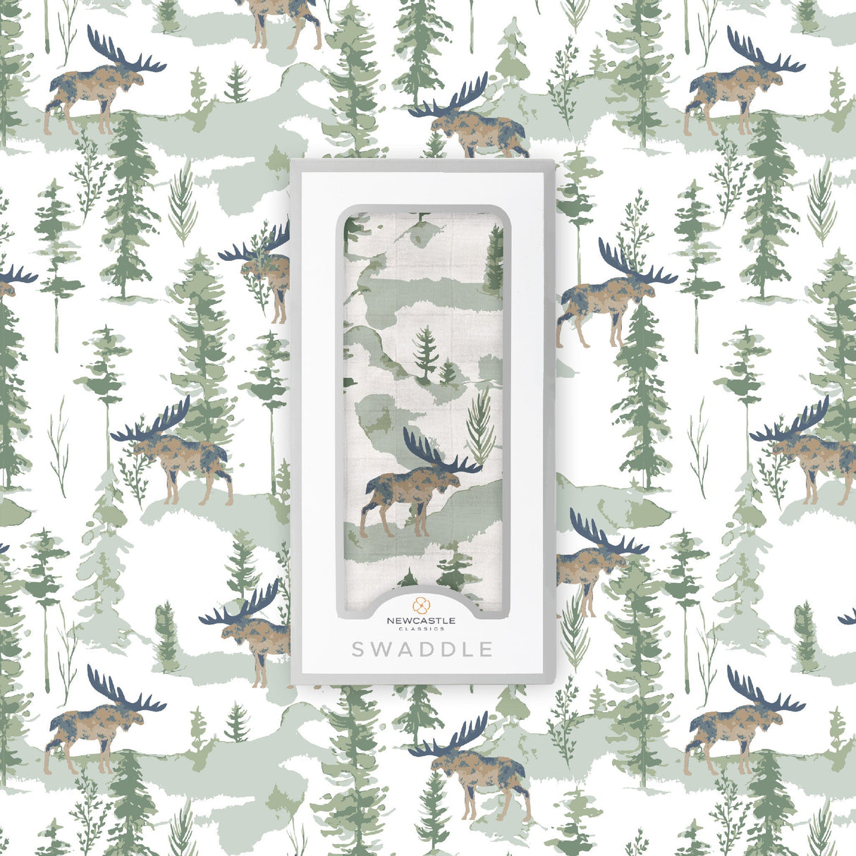 Mountain Moose Swaddle - HoneyBug