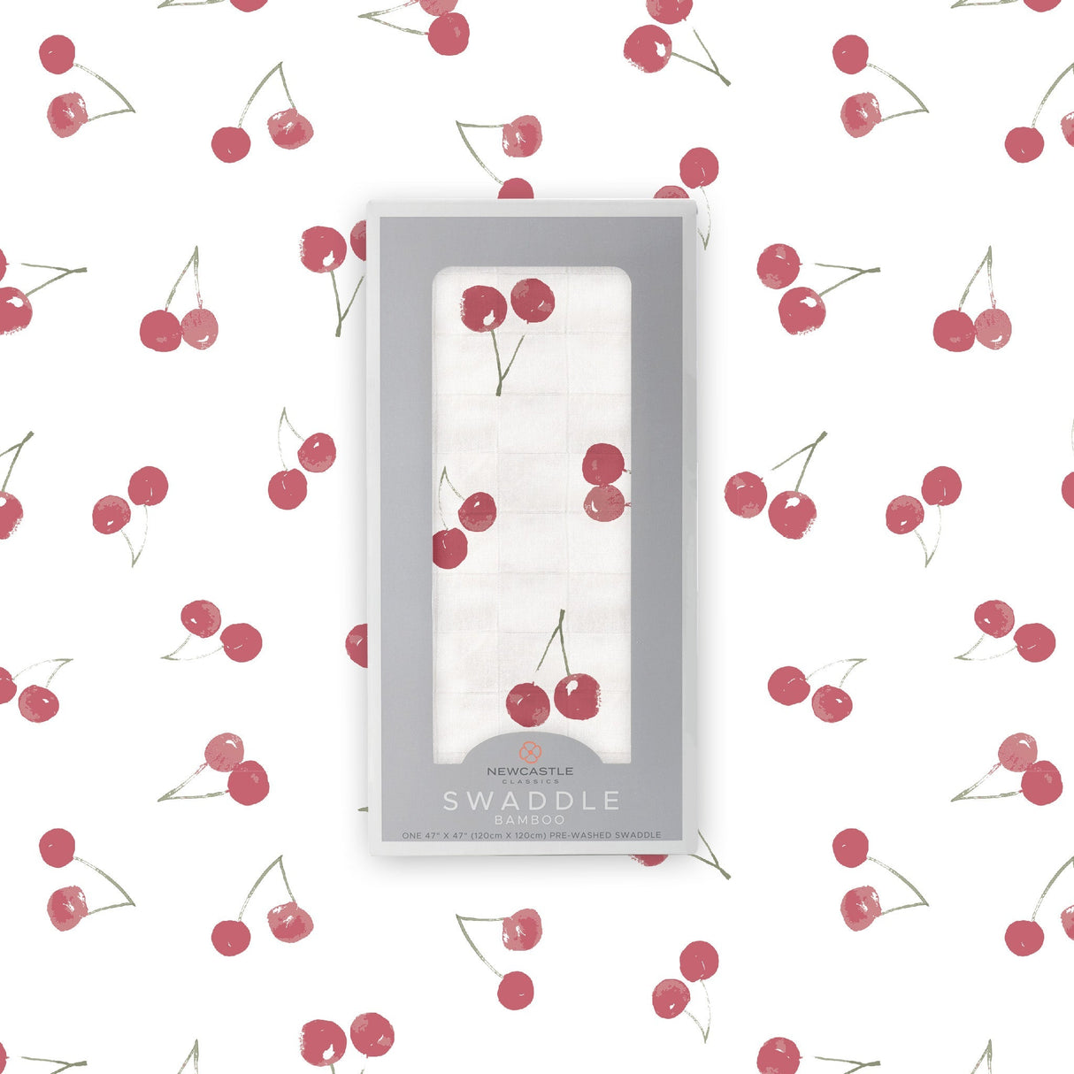 Sweetheart Cherry Bamboo Swaddle - HoneyBug