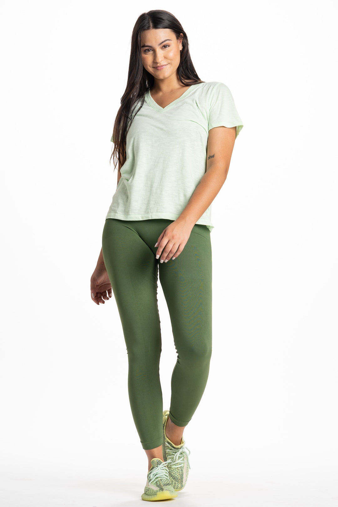 Snapback™ Postpartum Leggings - Olive - HoneyBug