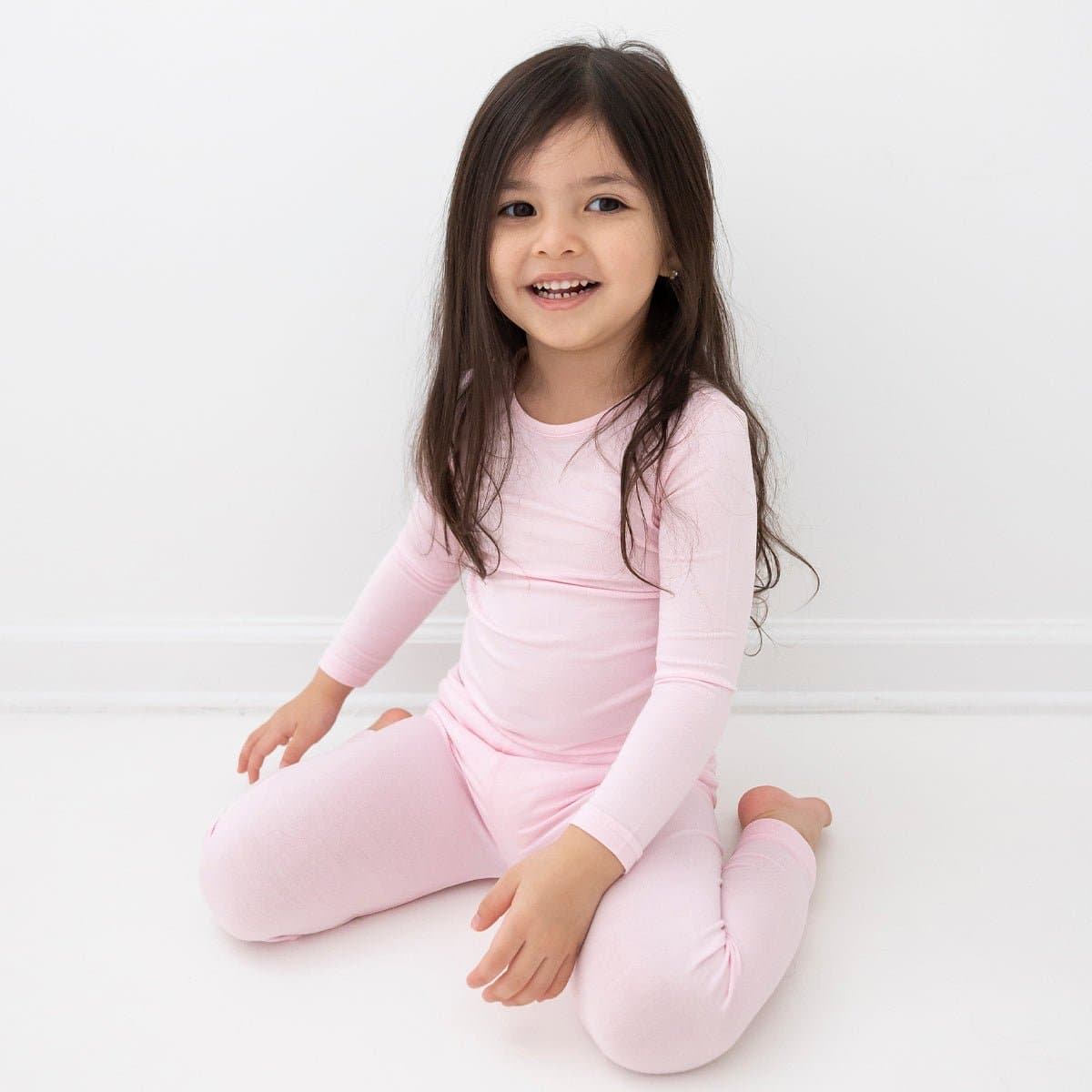 Blush Pink Bamboo Kids Pajamas - HoneyBug
