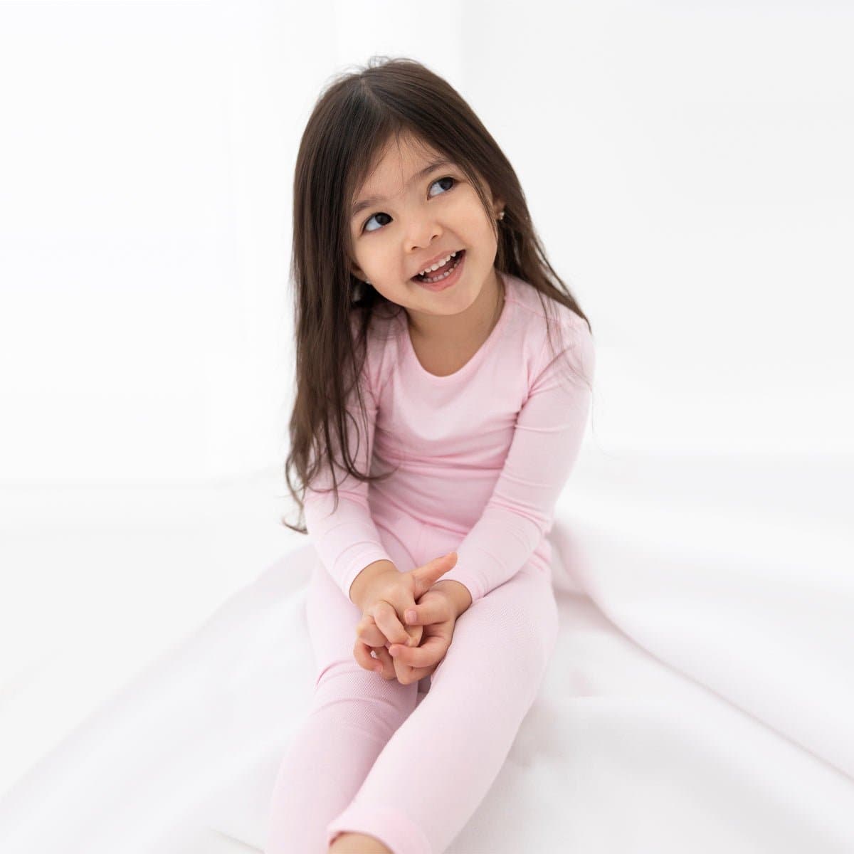 Blush Pink Bamboo Kids Pajamas - HoneyBug