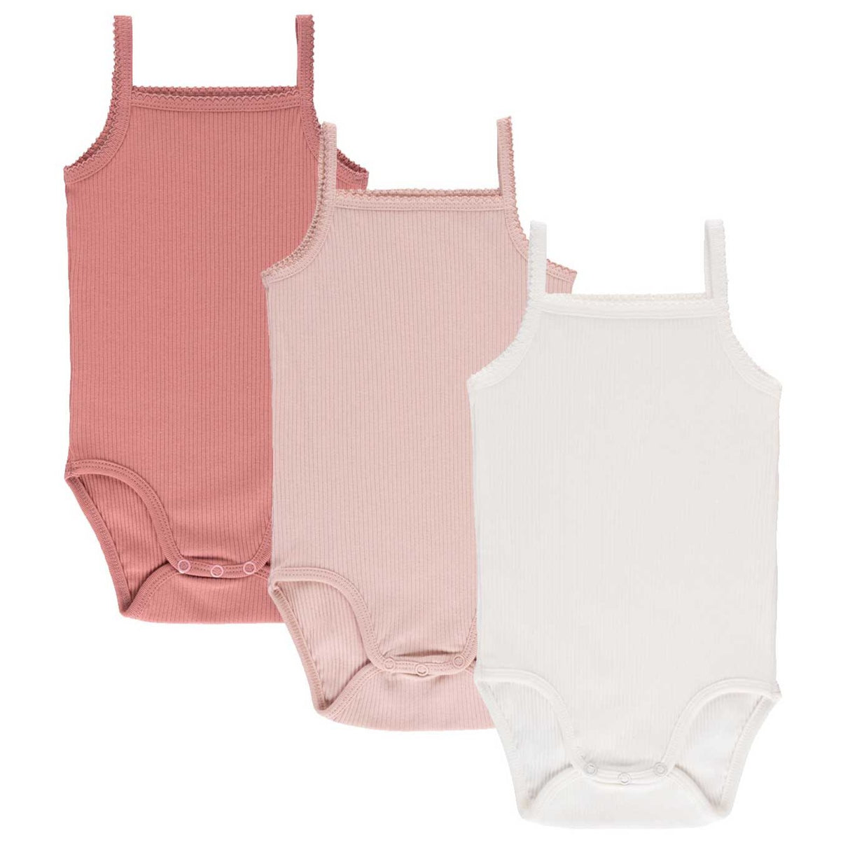 3 Pack Ribbed Undershirts - HoneyBug