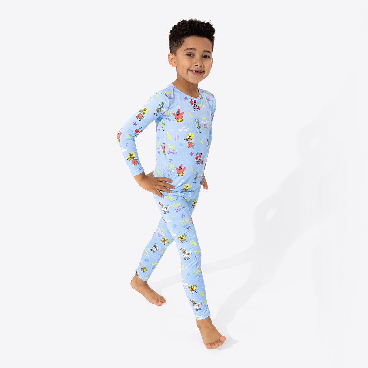 SpongeBob SquarePants: Good Vibes Bamboo Kids Pajamas - HoneyBug
