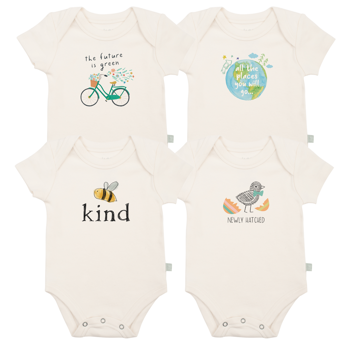 graphic bodysuit set | spring 4 pack + 1 free - HoneyBug