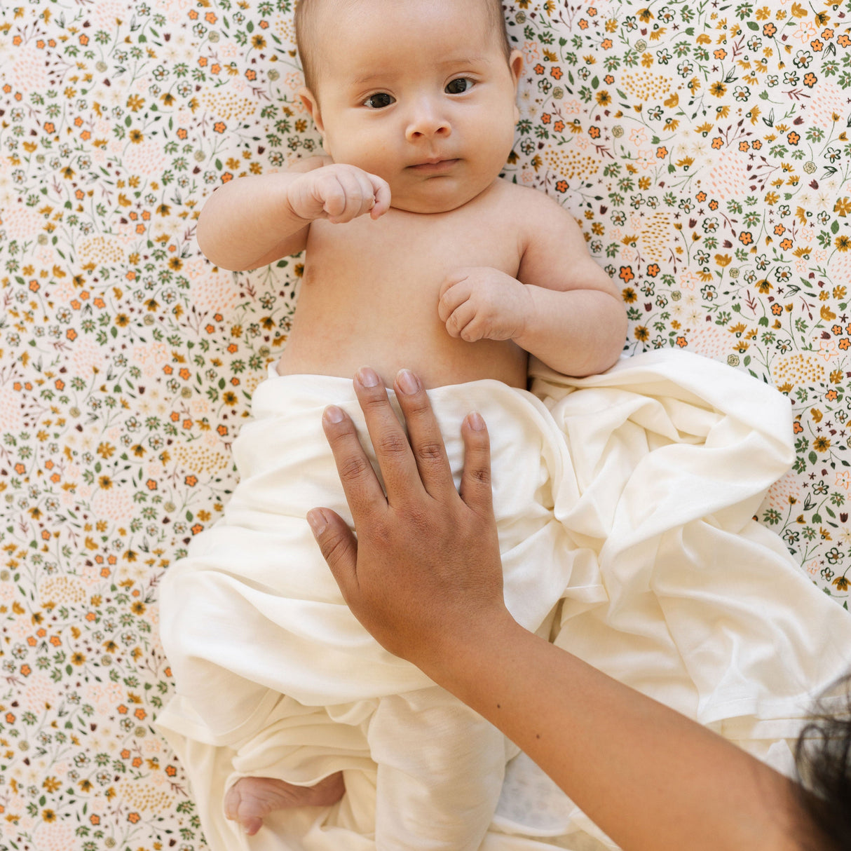 Stretch Knit Swaddle Blanket 2 Pack - White - HoneyBug