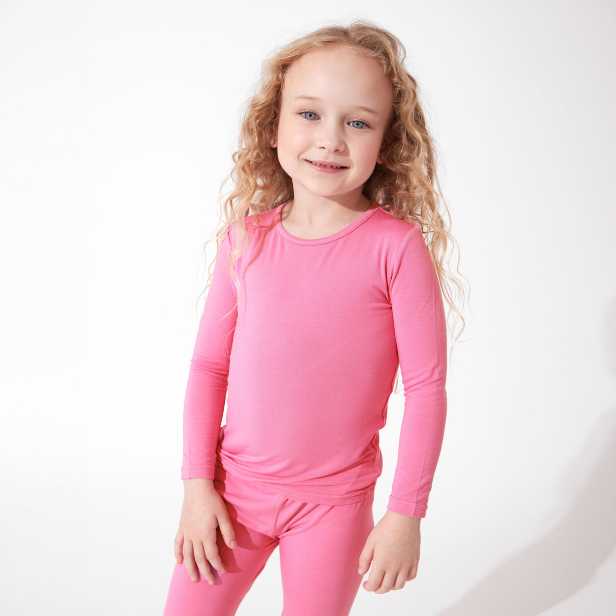Bubblegum Pink Bamboo Kids Pajamas - HoneyBug