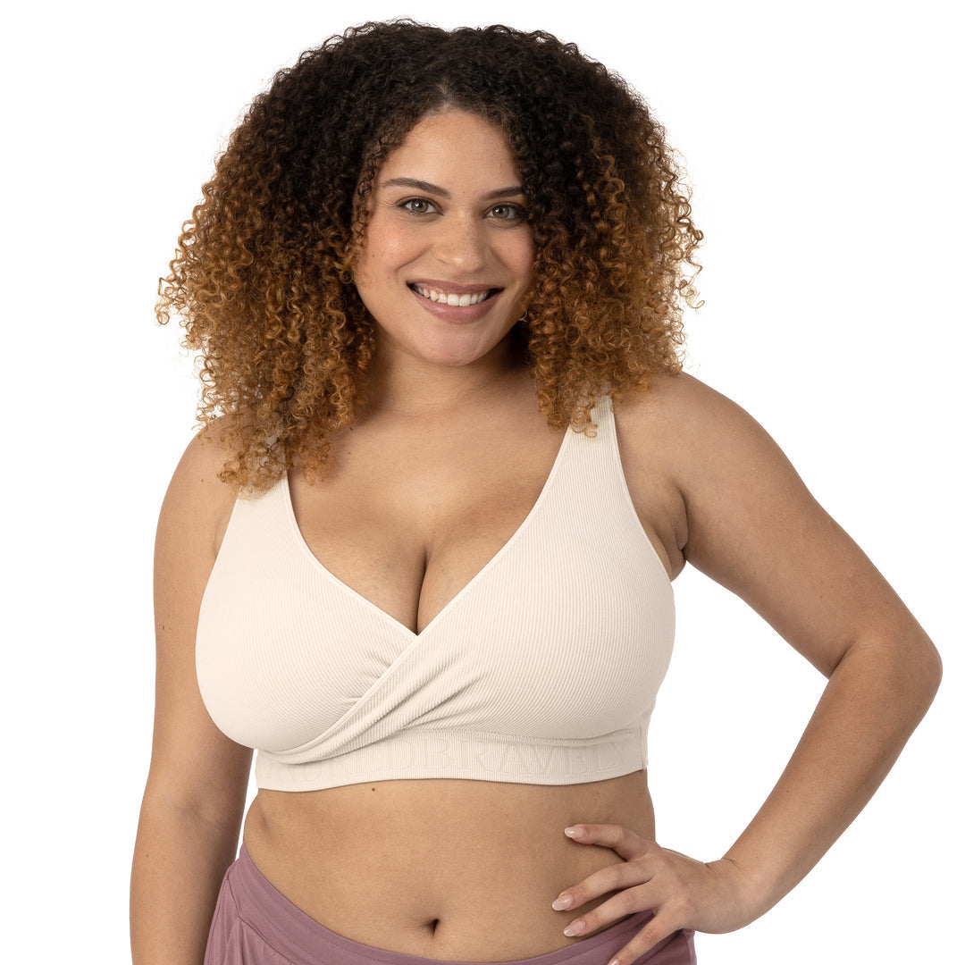 Sublime® Adjustable Crossover Nursing & Lounge Bra | Stone - HoneyBug