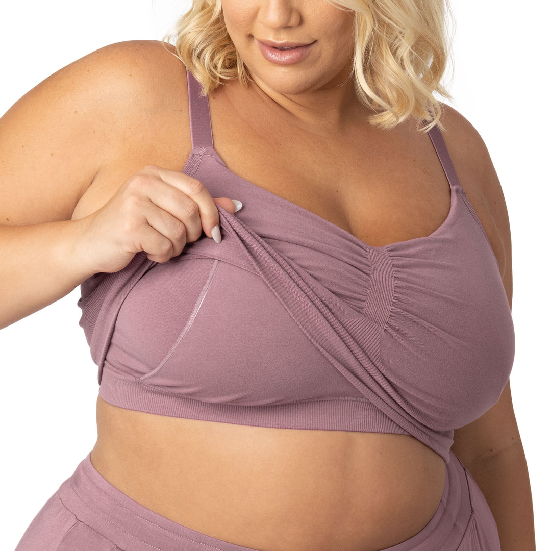 Sublime® Bamboo Hands-Free Pumping Lounge & Sleep Bra | Twilight - HoneyBug