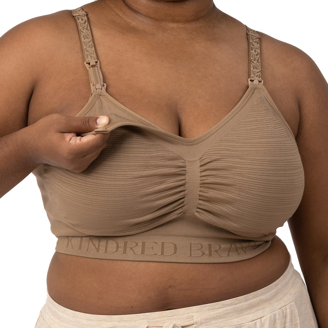 Sublime® Hands-Free Pumping & Nursing Bra | Latte - HoneyBug