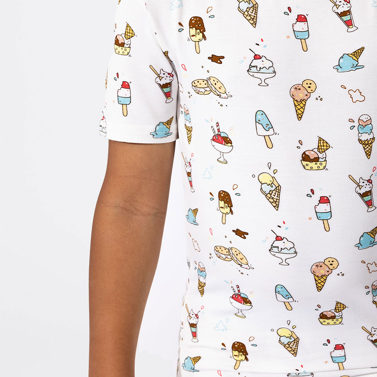 Ice Cream Bamboo Kids Pajama Short Set - HoneyBug