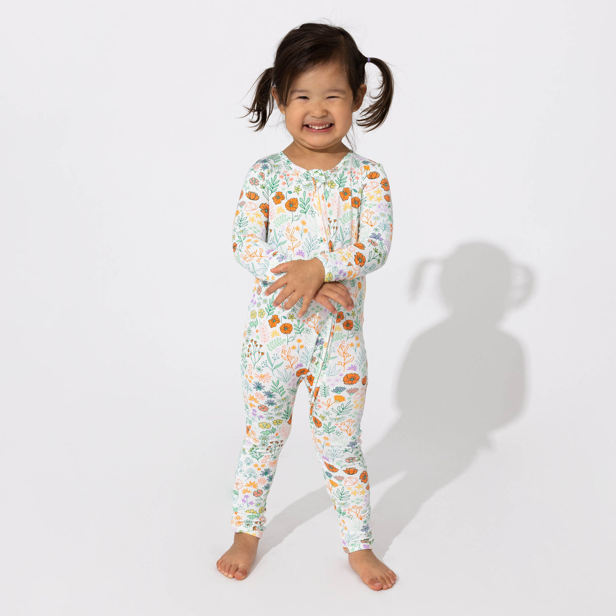 Summer Floral Bamboo Convertible Footie - HoneyBug