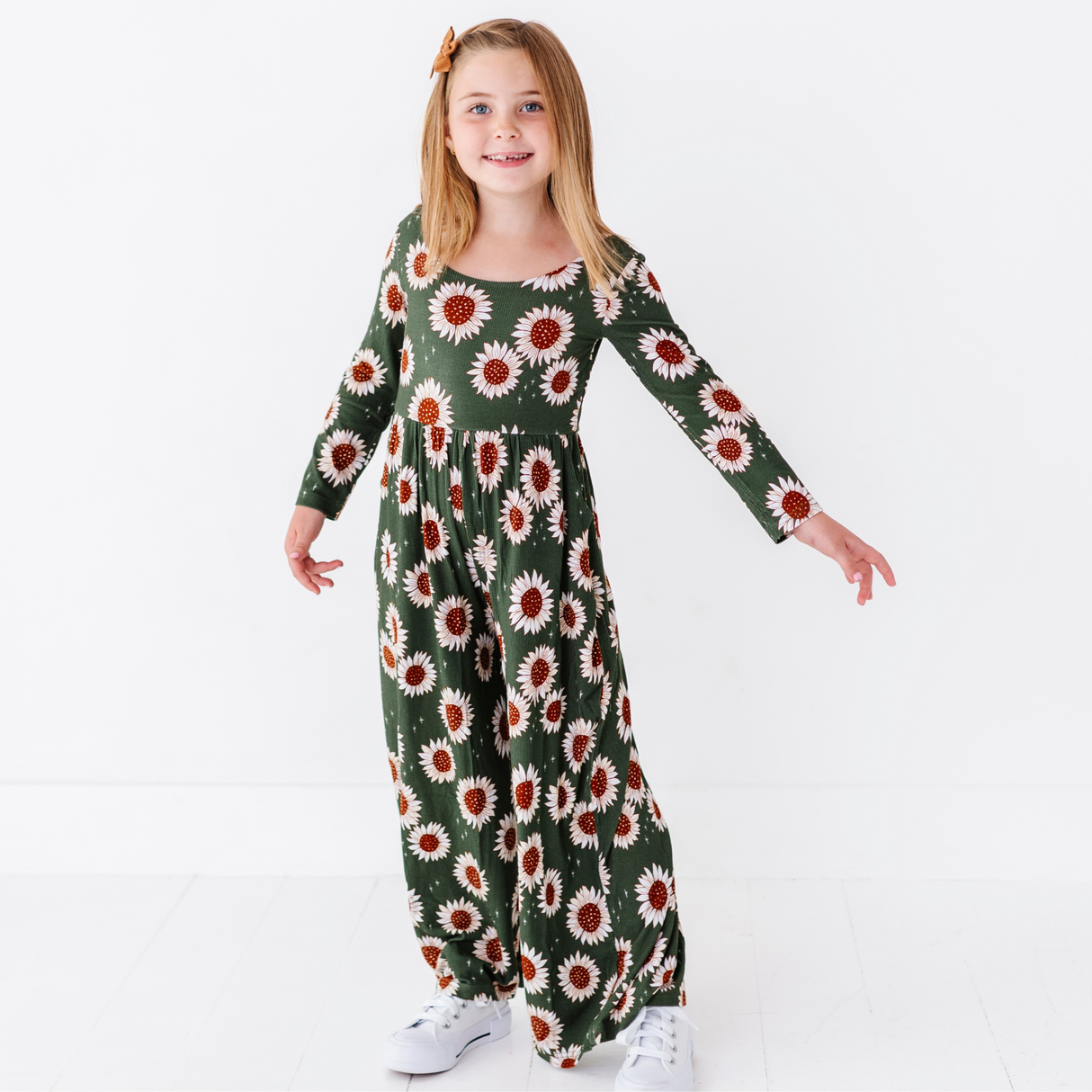 Rustic Blooms Ribbed Romper - HoneyBug