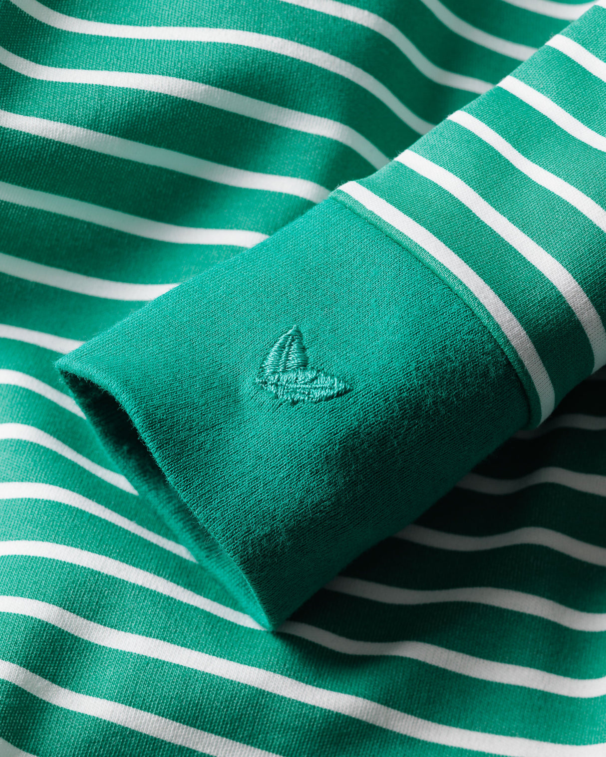 Baby's Pima Romper in Green Stripe - HoneyBug