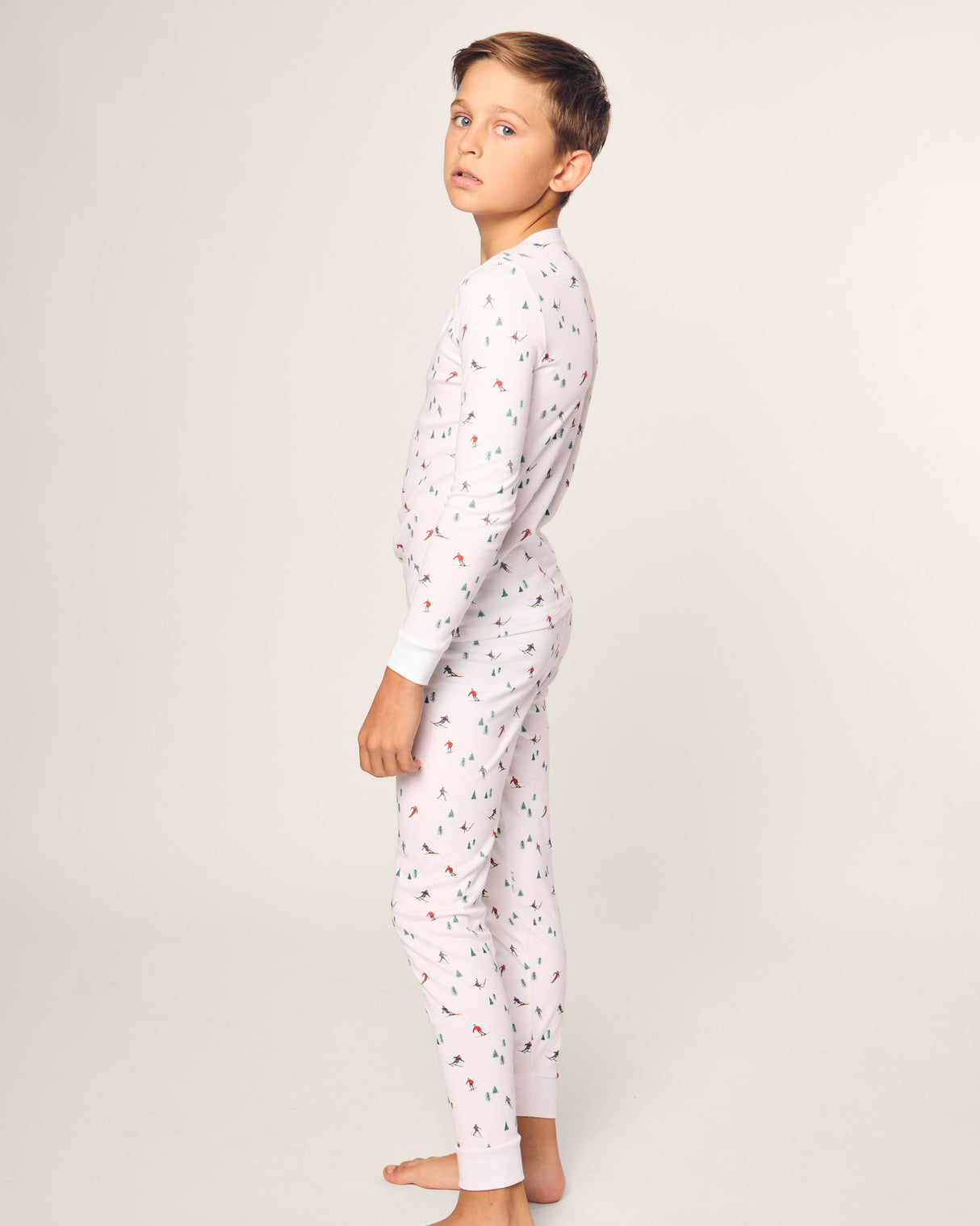Kid's Pima Snug Fit Pajama Set in Aprรจs Ski - HoneyBug