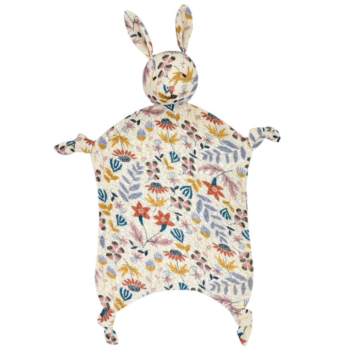 Muslin Bunny Lovey - Earthtone Floral - HoneyBug