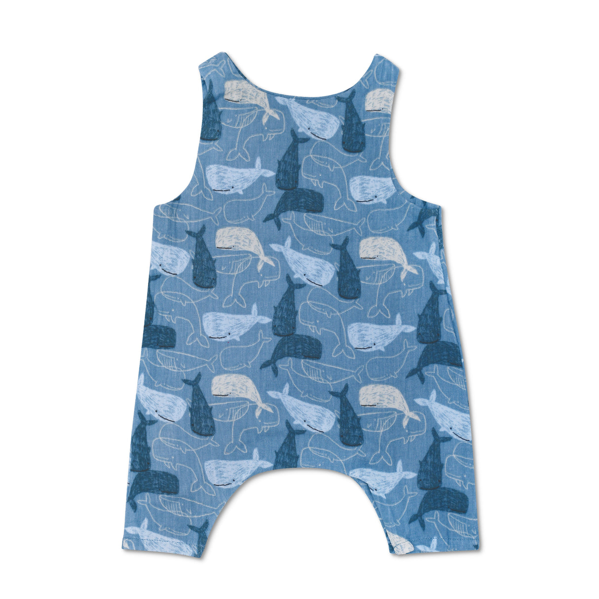 Muslin Jumpsuit - Whale Tales - HoneyBug