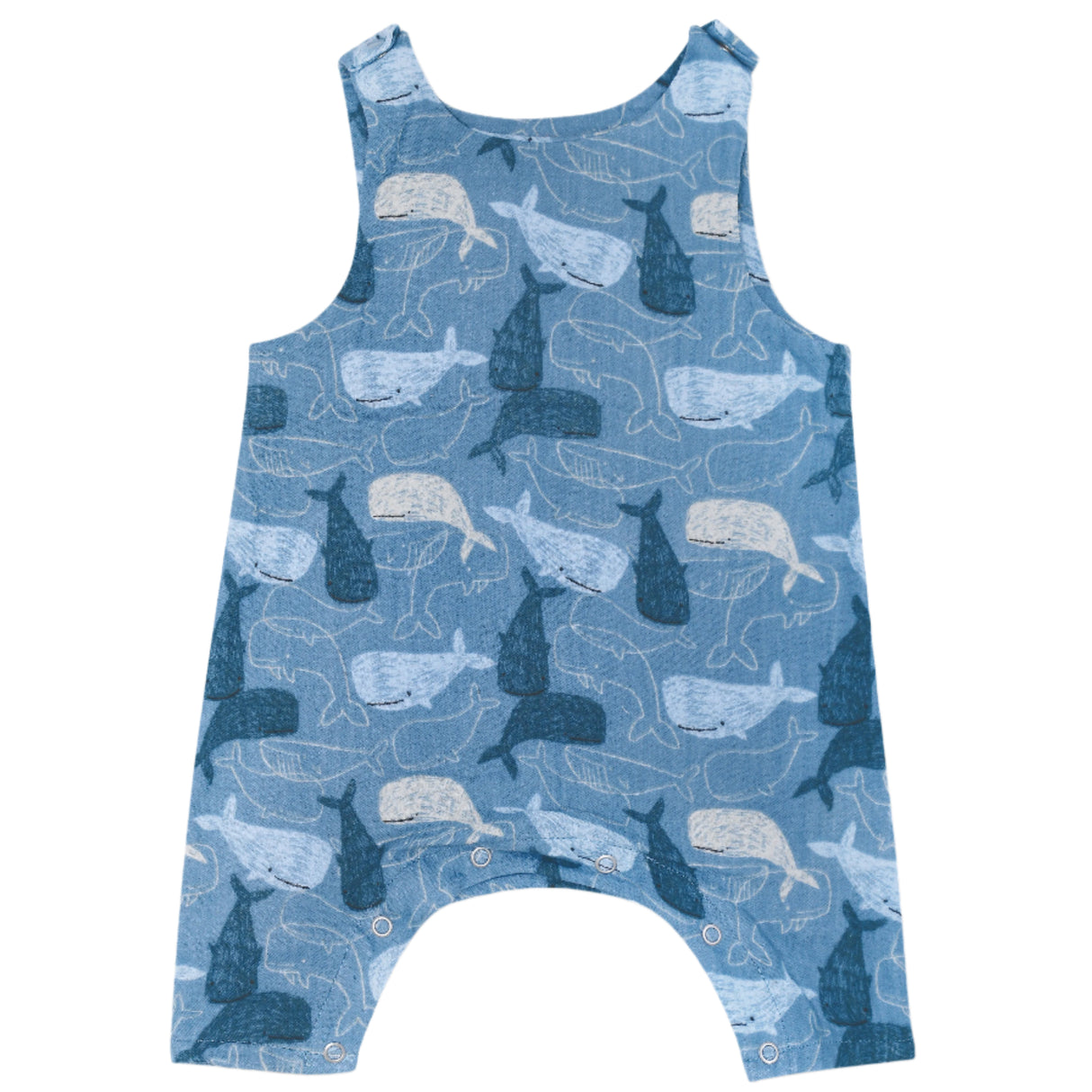 Muslin Jumpsuit - Whale Tales - HoneyBug