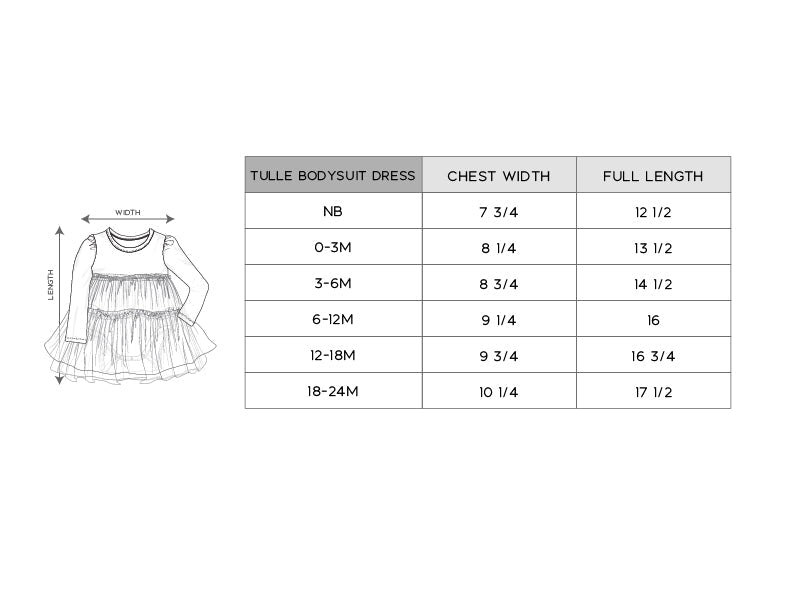 Tulle Bodysuit Dress - HoneyBug