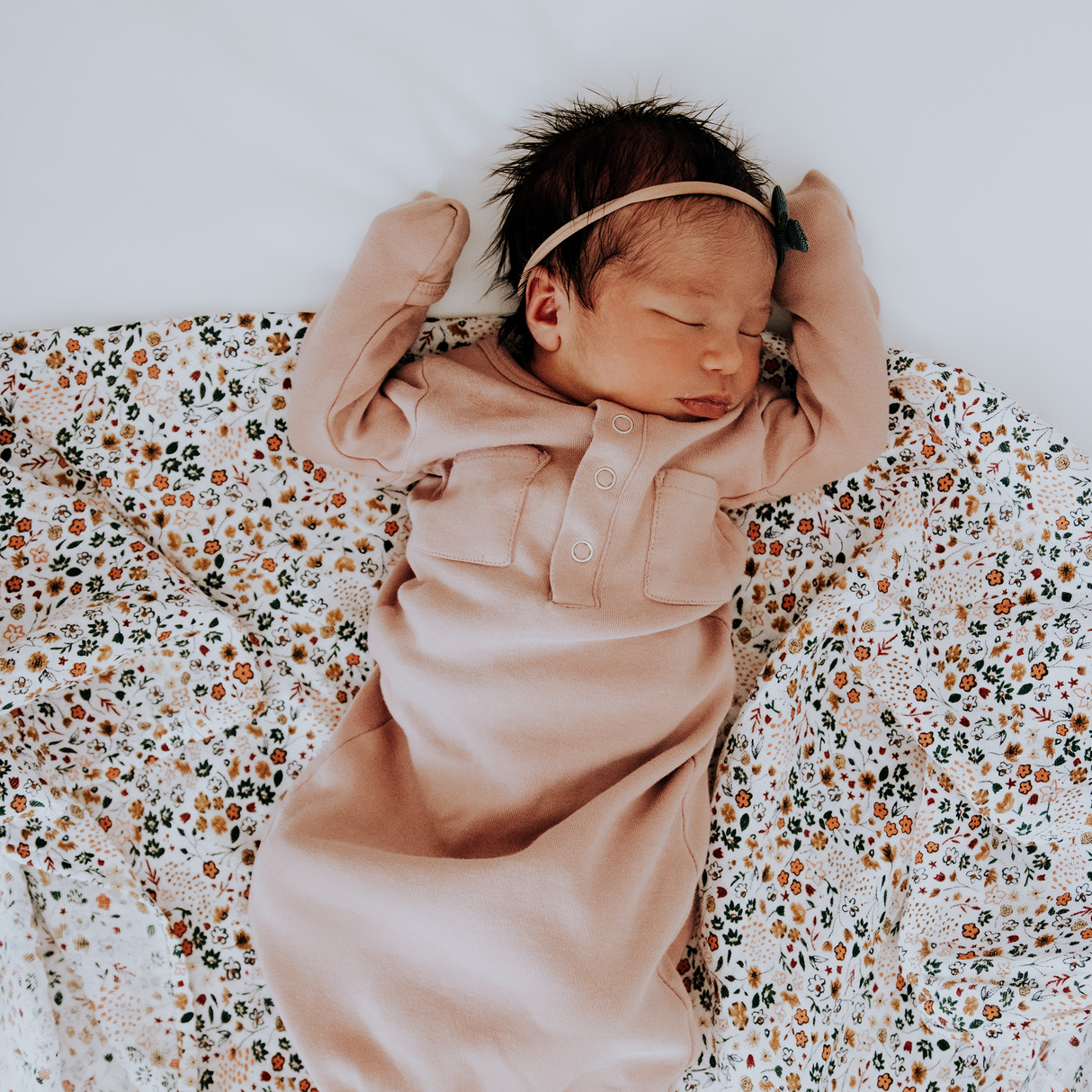 Cotton Muslin Swaddle Blanket 3 Pack - Pressed Petals - HoneyBug