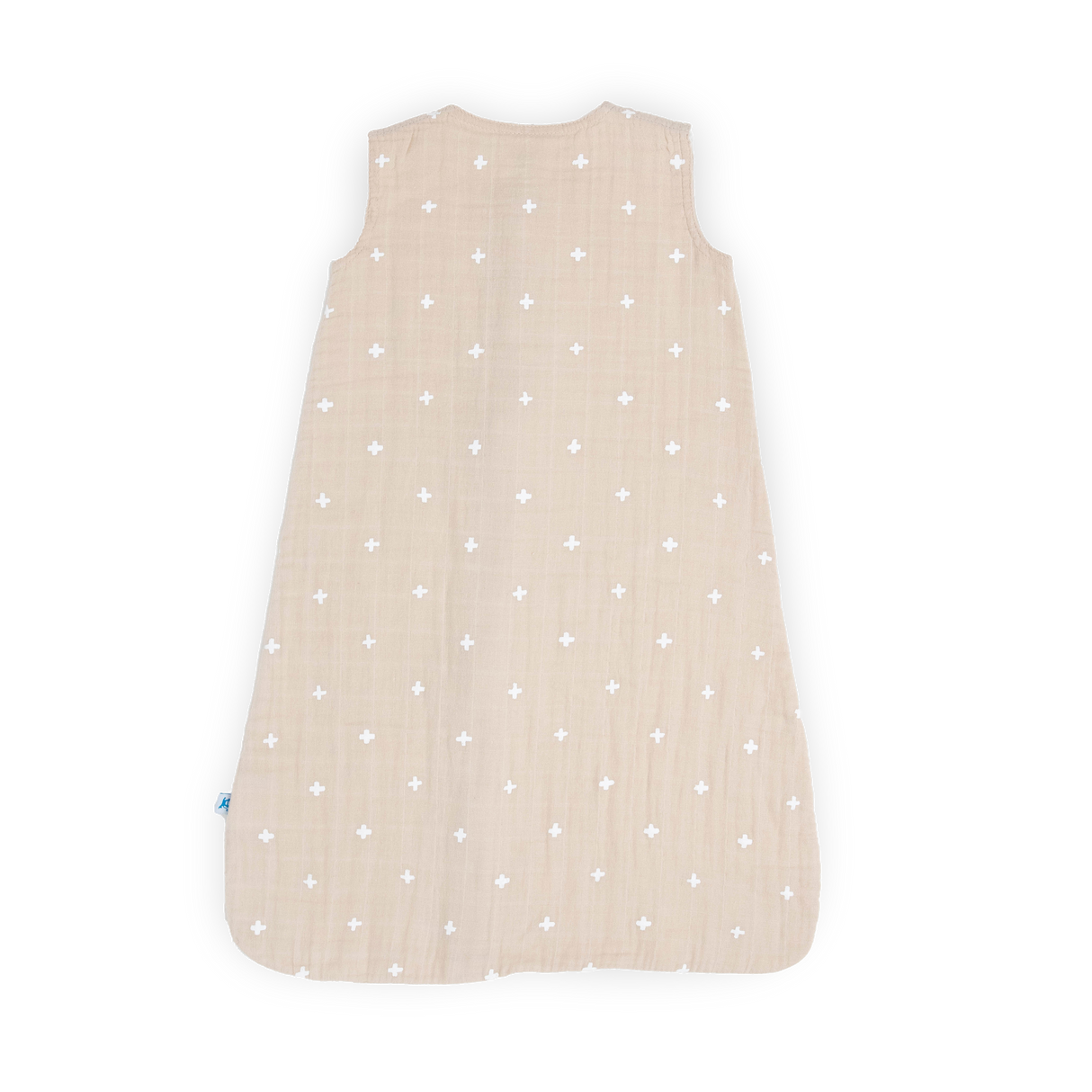 Cotton Muslin Sleep Bag - Taupe Cross - HoneyBug