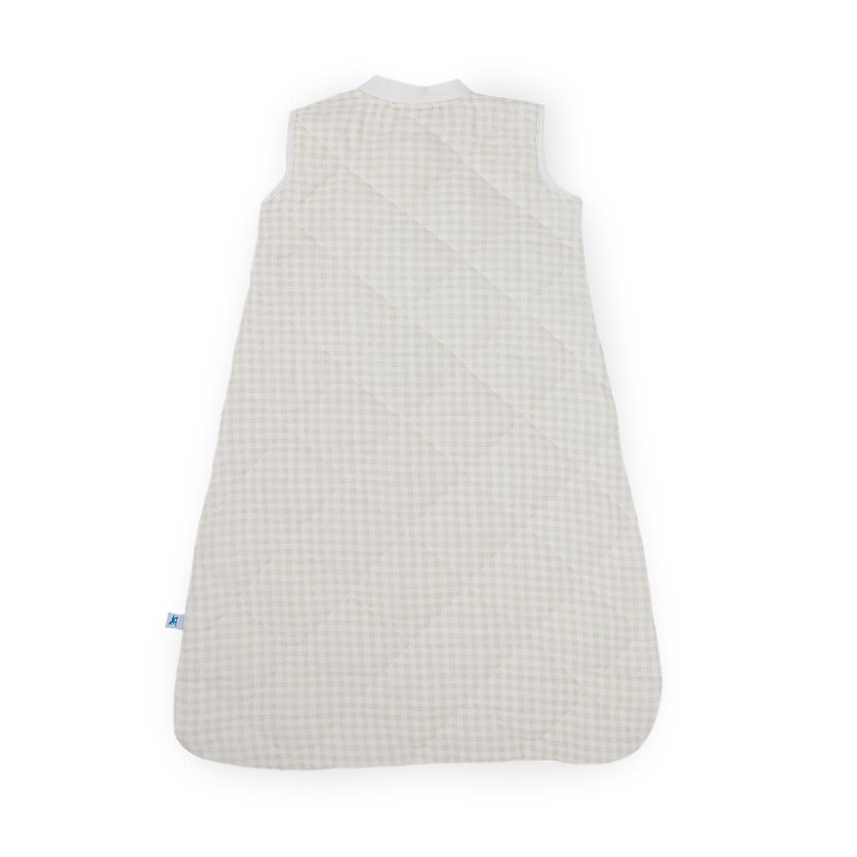 Cotton Muslin Quilted Sleep Bag - Tan Gingham - HoneyBug