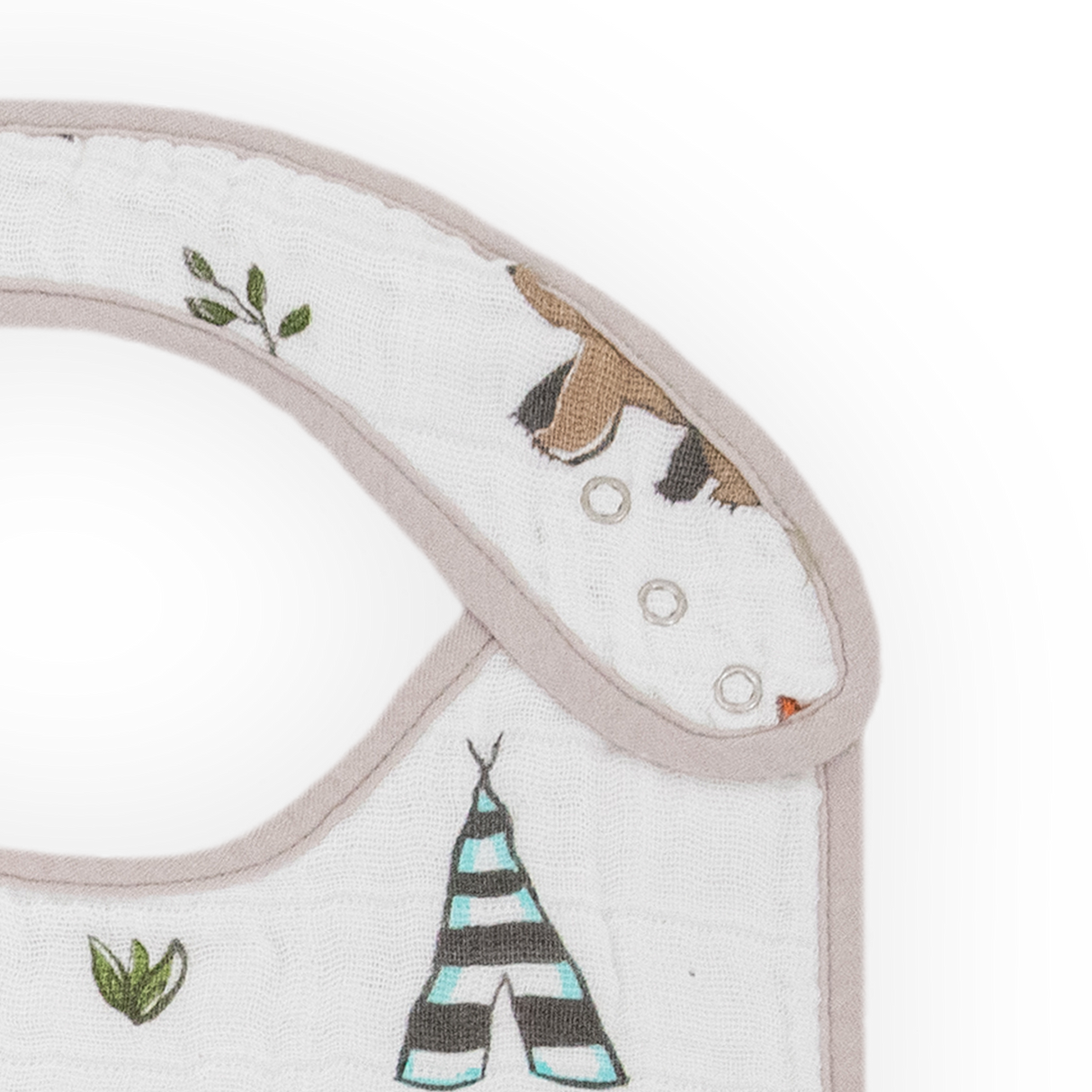 Cotton Muslin Classic Bib 3 Pack - Forest Friends - HoneyBug