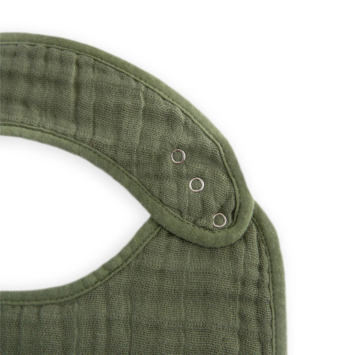 Cotton Muslin Classic Bib 3 Pack - Fern - HoneyBug