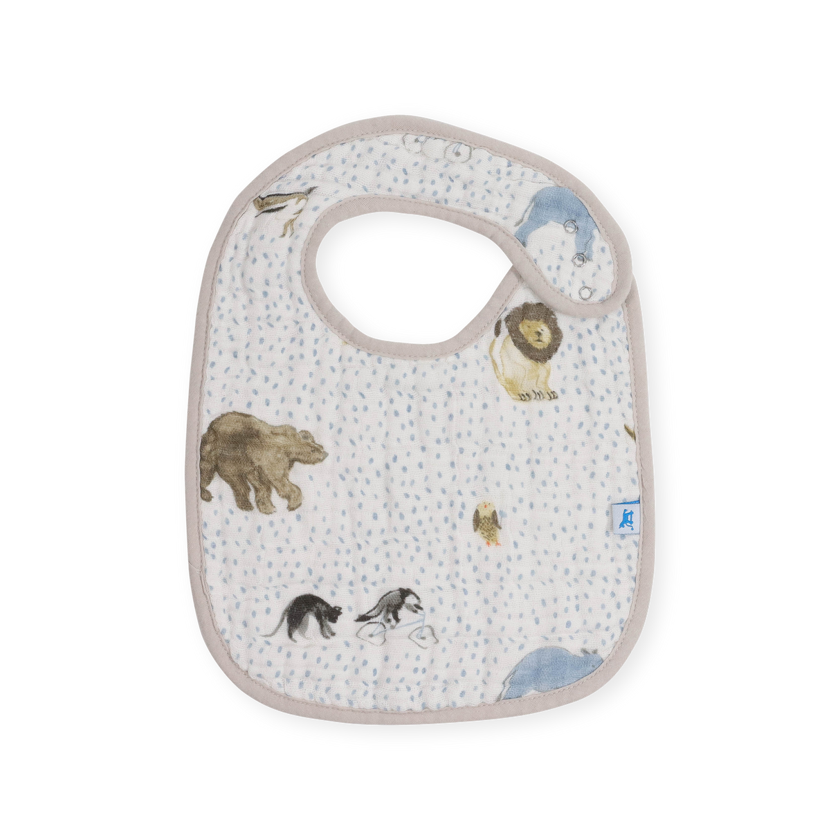 Cotton Muslin Classic Bib 3 Pack - Party Animals - HoneyBug