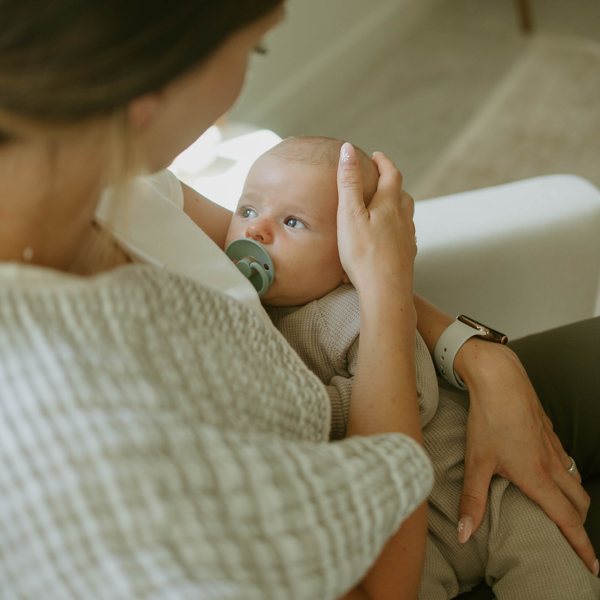 Cotton Muslin Burp Cloth 2 Pack - Grey Stripe - HoneyBug