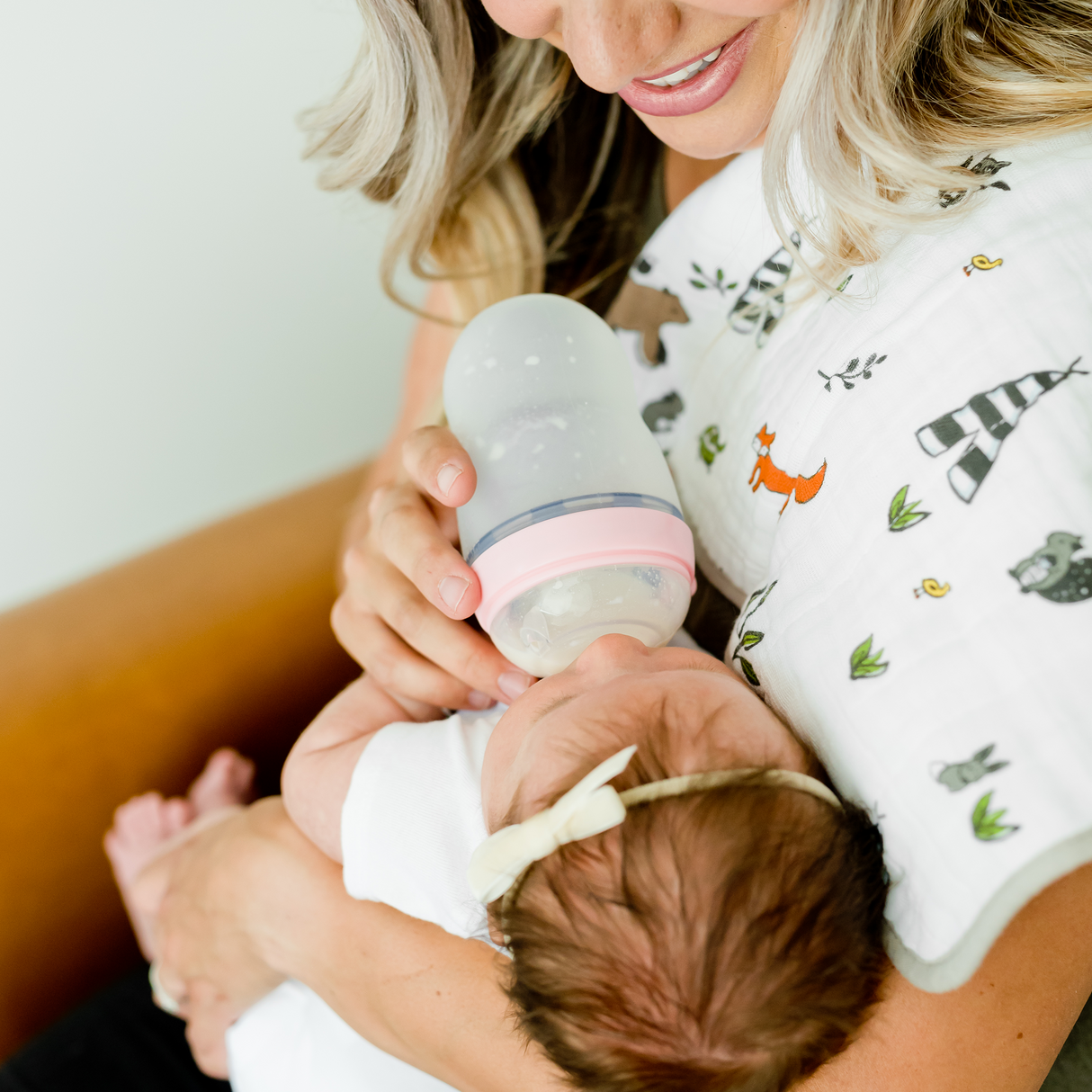 Cotton Muslin Burp Cloth 2 Pack - Forest Friends - HoneyBug