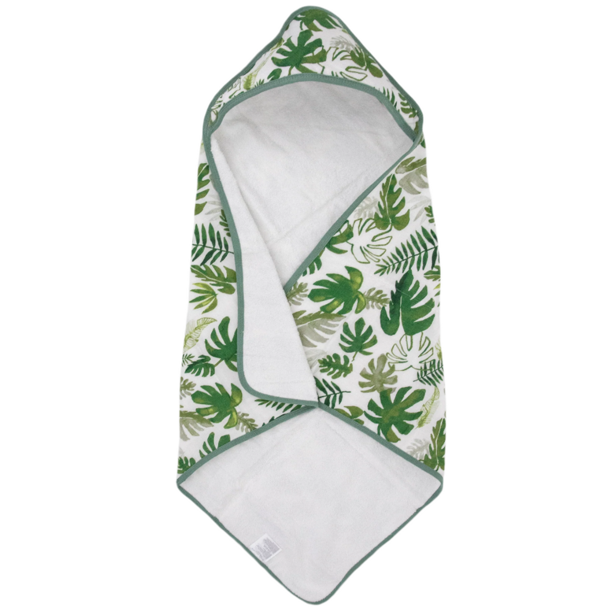Infant Hooded Towel - Tropical Leaf - HoneyBug