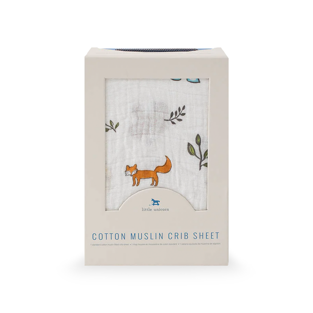 Cotton Muslin Crib Sheet - Forest Friends - HoneyBug
