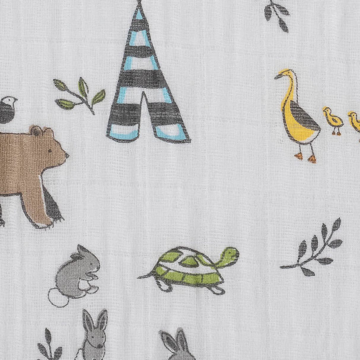 Cotton Muslin Crib Sheet - Forest Friends - HoneyBug