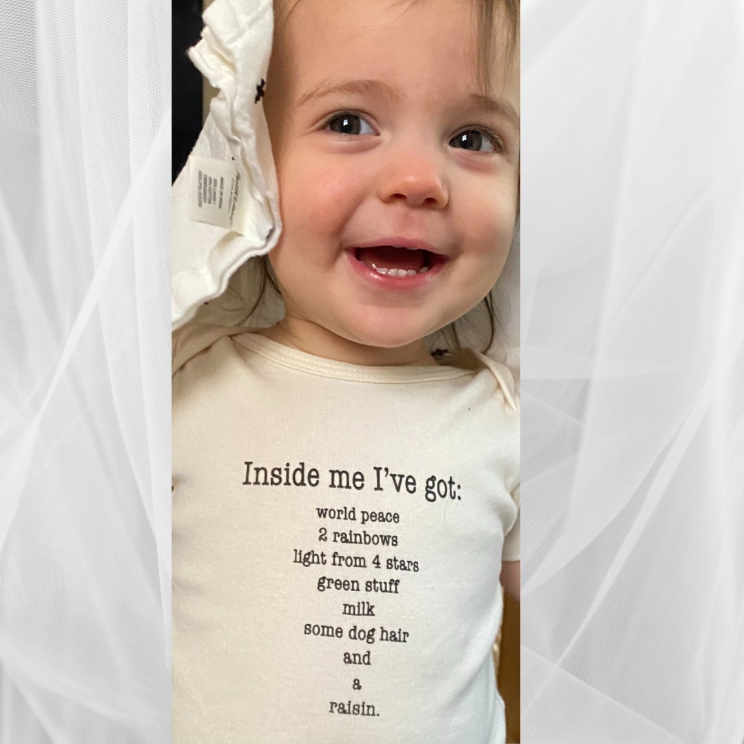 Inside Me Poem Long Sleeve Romper - HoneyBug