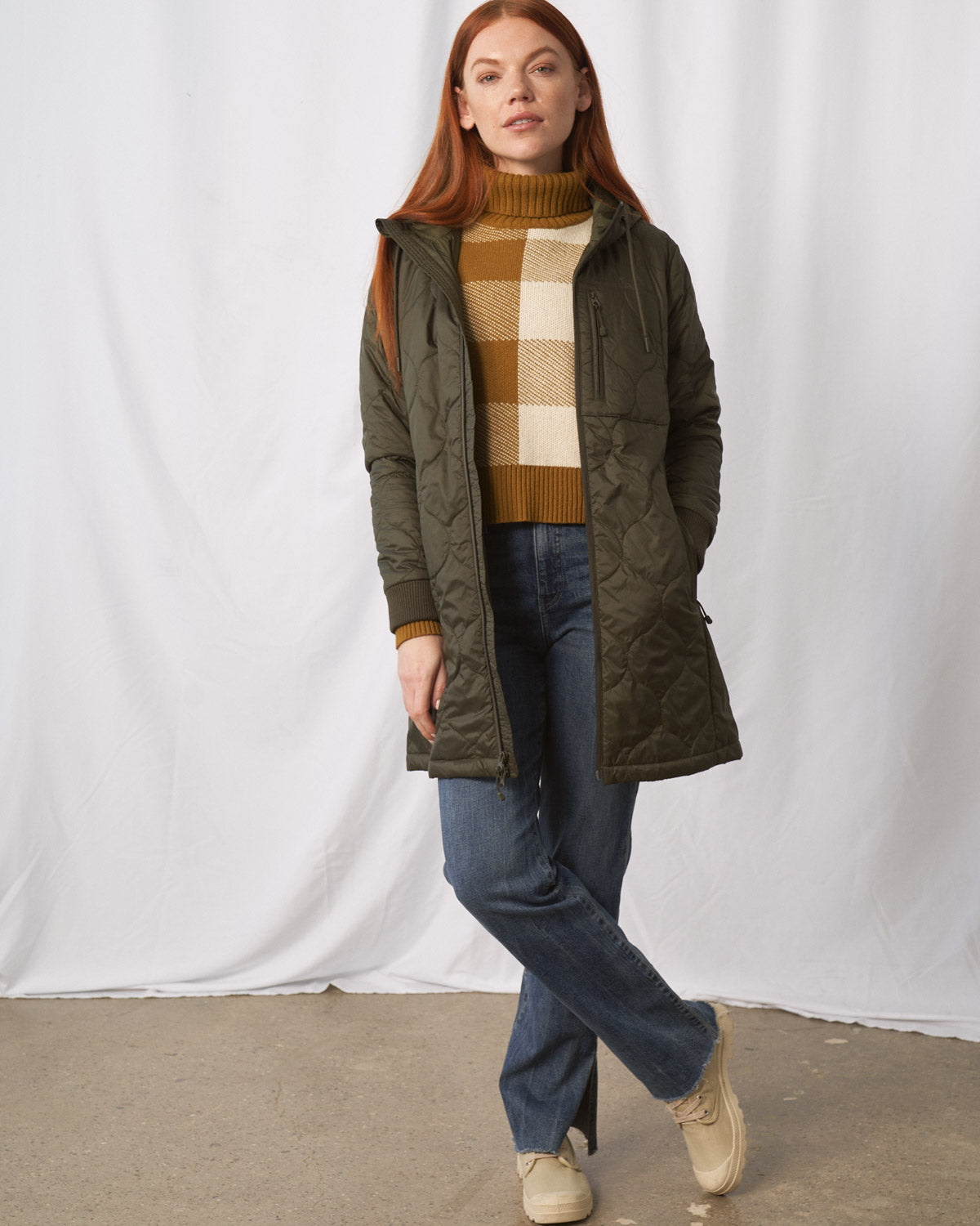 Bison Ultralight Long Liner Jacket - HoneyBug