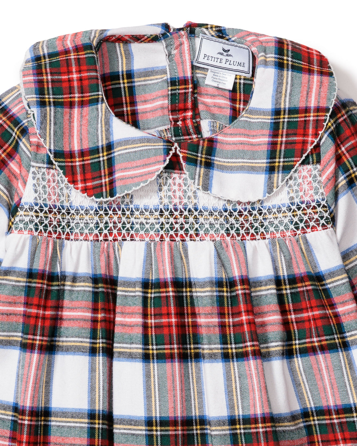 Girl's Brushed Twill Eloise Nightgown in Balmoral Tartan - HoneyBug