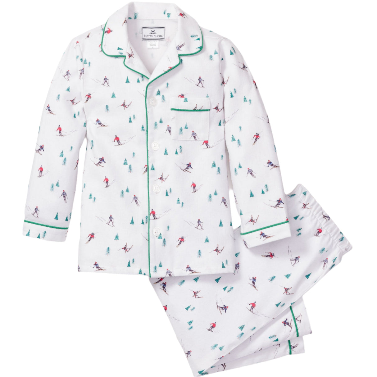 Kid's Flannel Pajama Set in Aprรจs Ski - HoneyBug