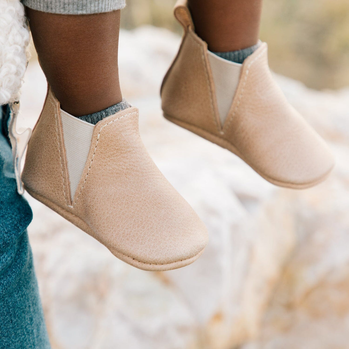 Weathered Brown Chelsea Boot Baby Shoe - HoneyBug