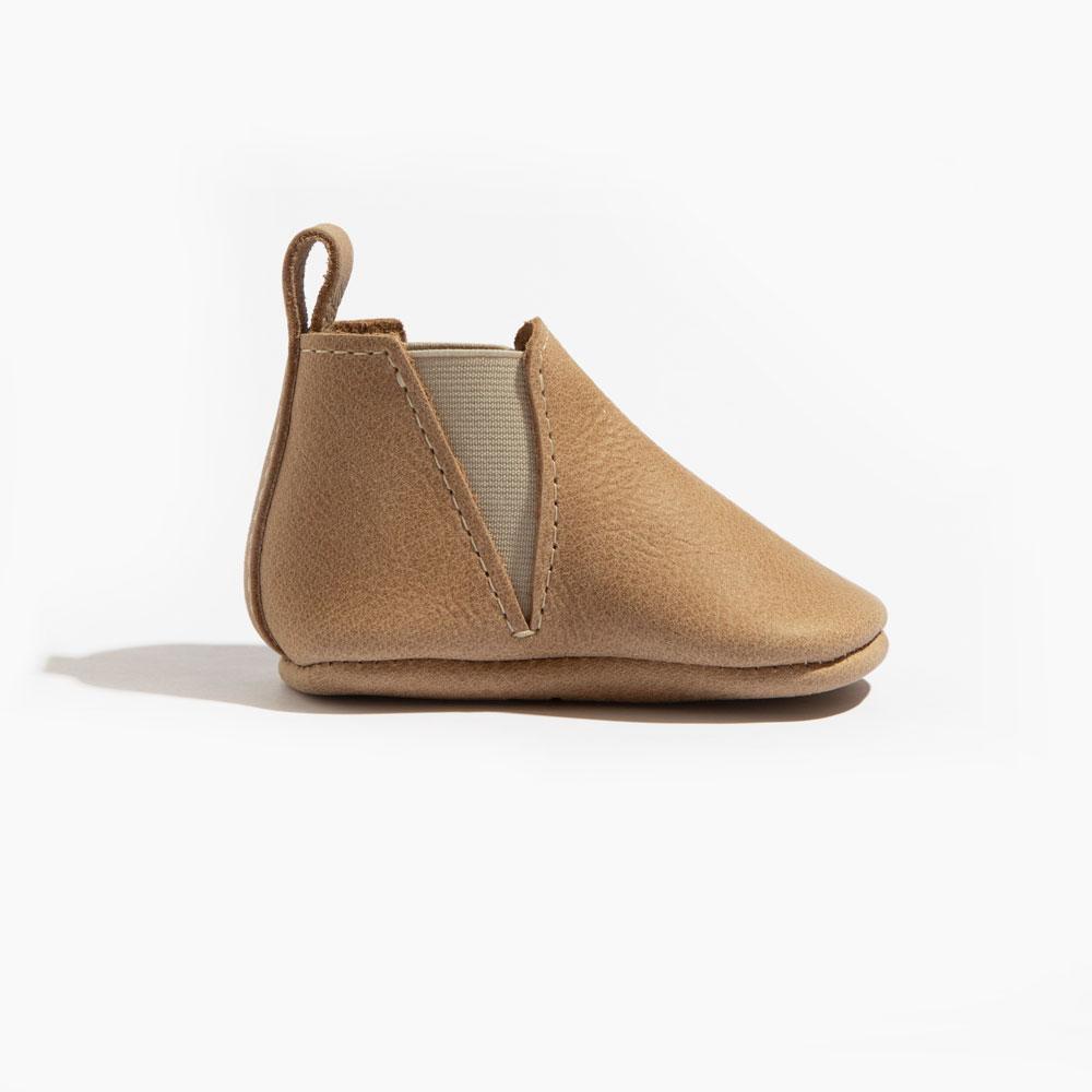 Weathered Brown Chelsea Boot Baby Shoe - HoneyBug