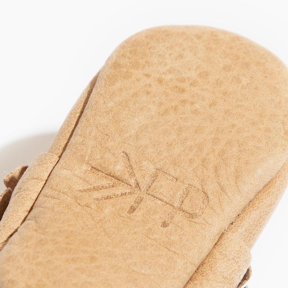 Weathered Brown Moccasin Baby Shoe - HoneyBug