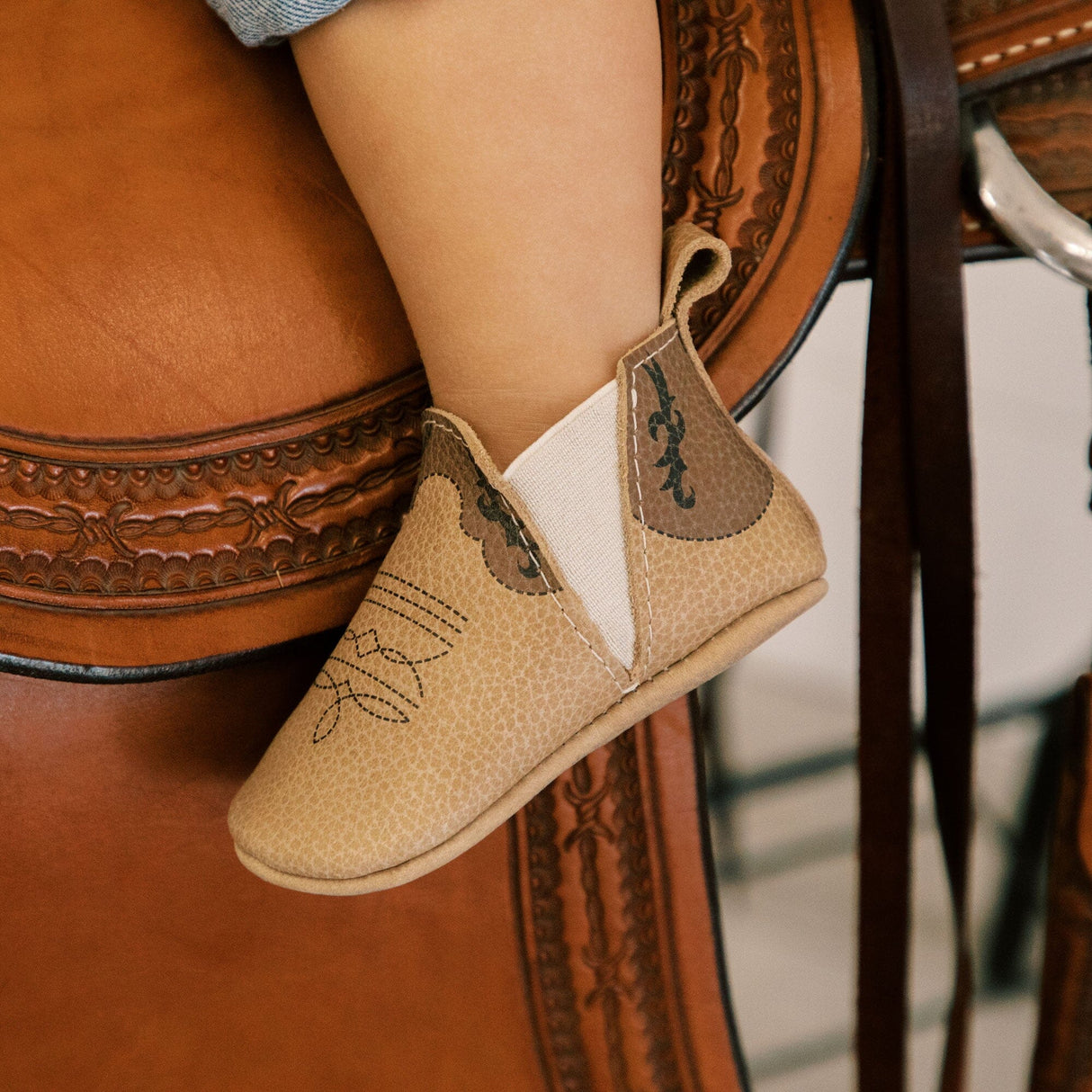 Cowboy Chelsea Boot Baby Shoe - HoneyBug