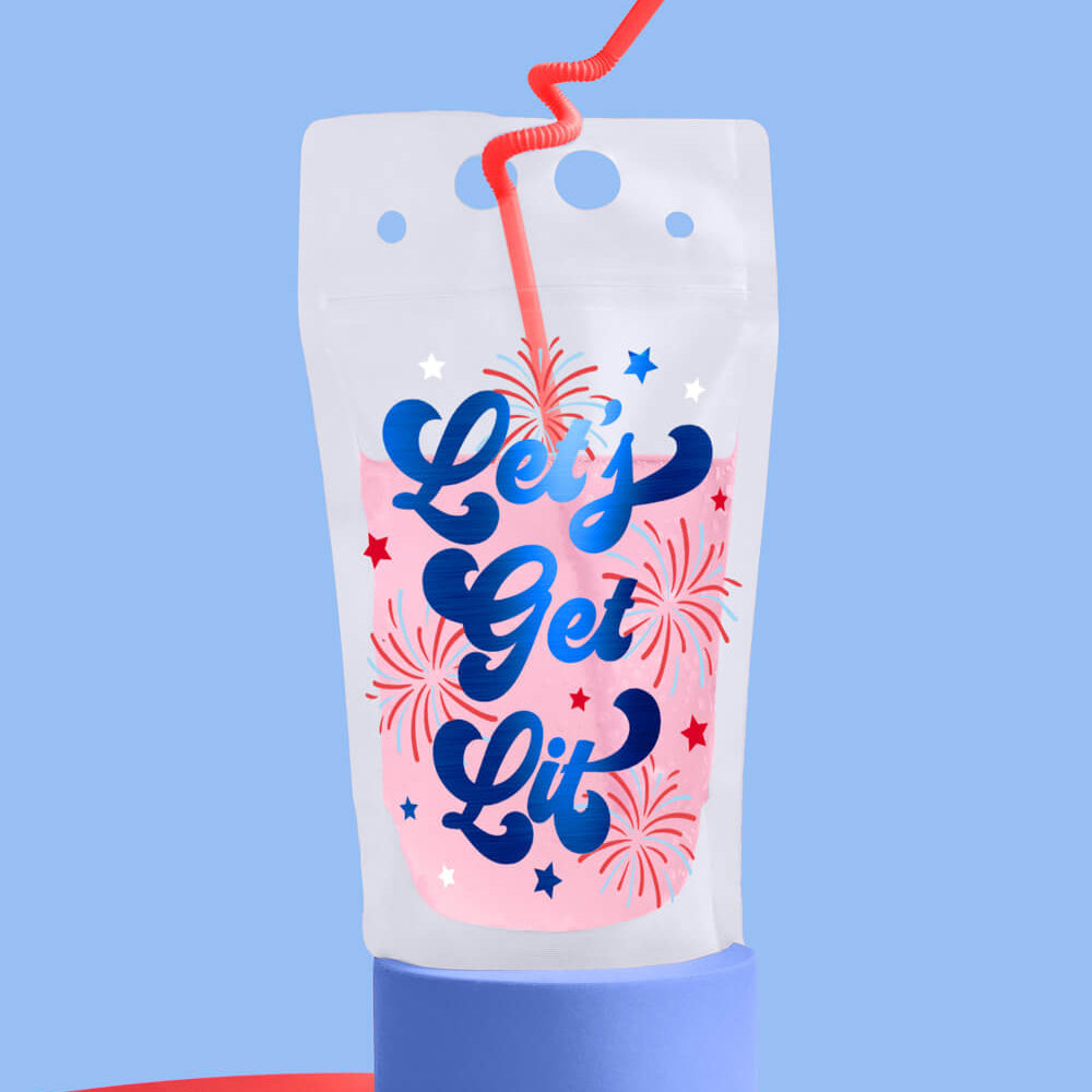 Party In The USA Sippers - 16 pouches + straws