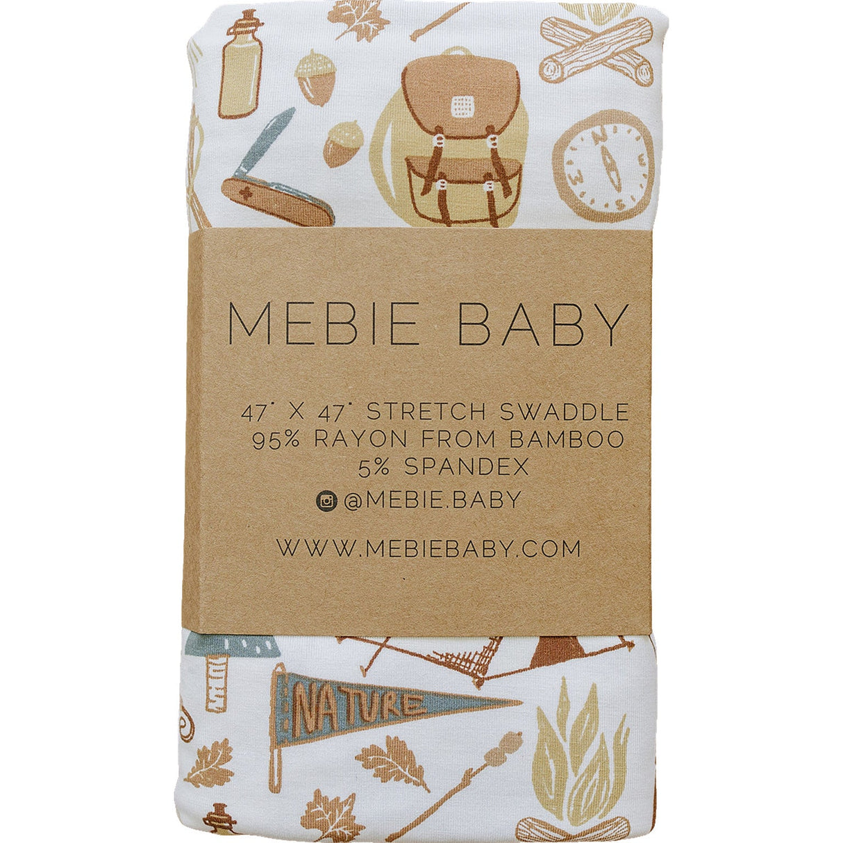 Camping Trip Bamboo Stretch Swaddle - HoneyBug