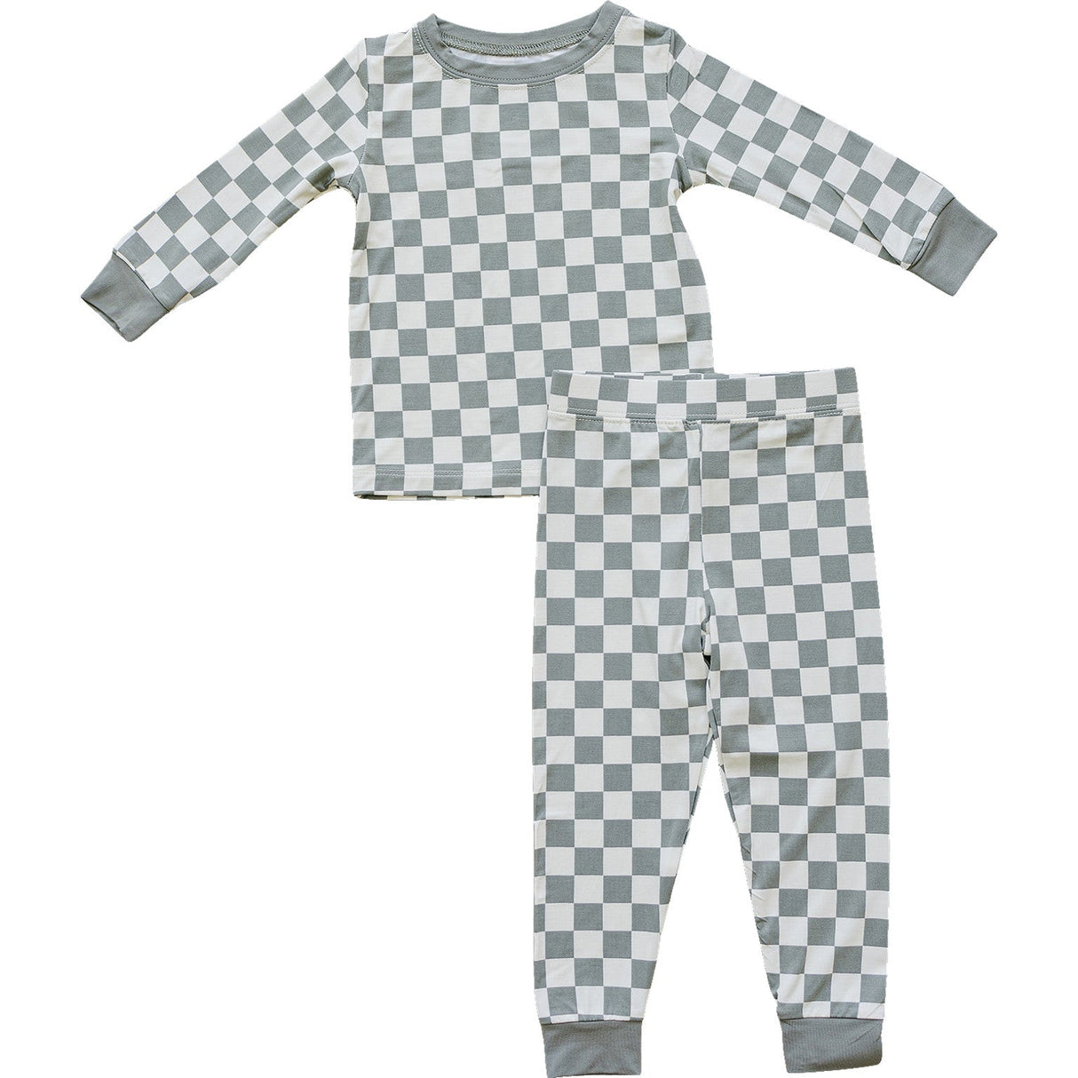 Light Green Checkered Bamboo Cozy Set - HoneyBug