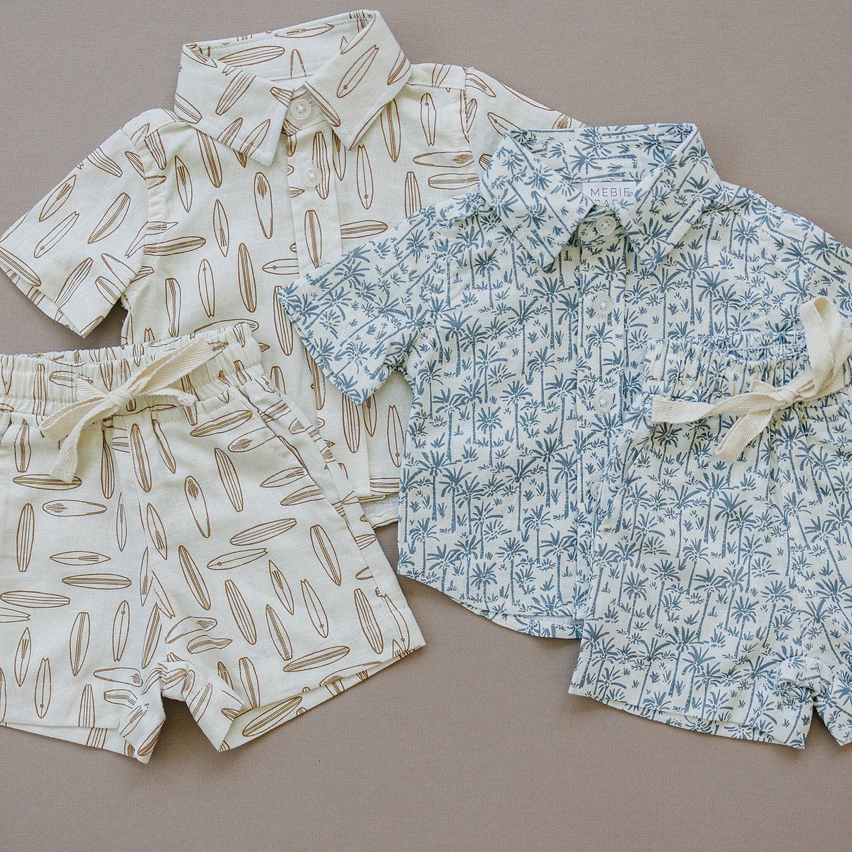 Palm Tree Linen Button Up Shirt - HoneyBug